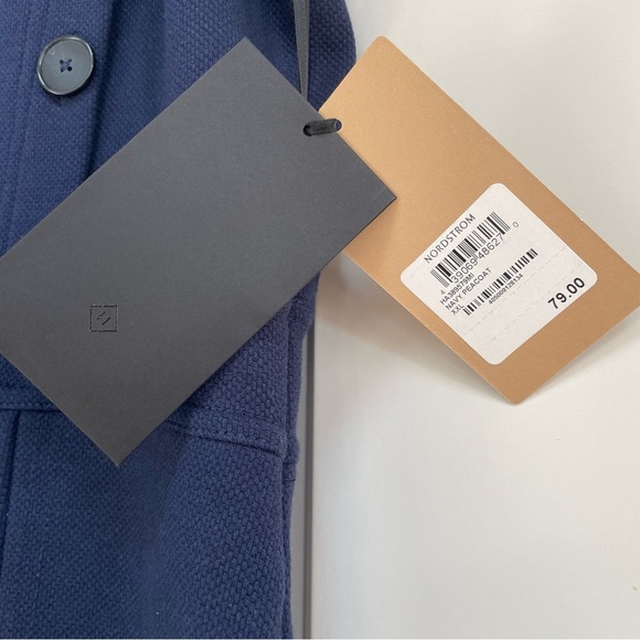 NWT Halogen Blue Sleeveless Button Detail Zip Back Side Slit Dress Office Work - Picture 7 of 13